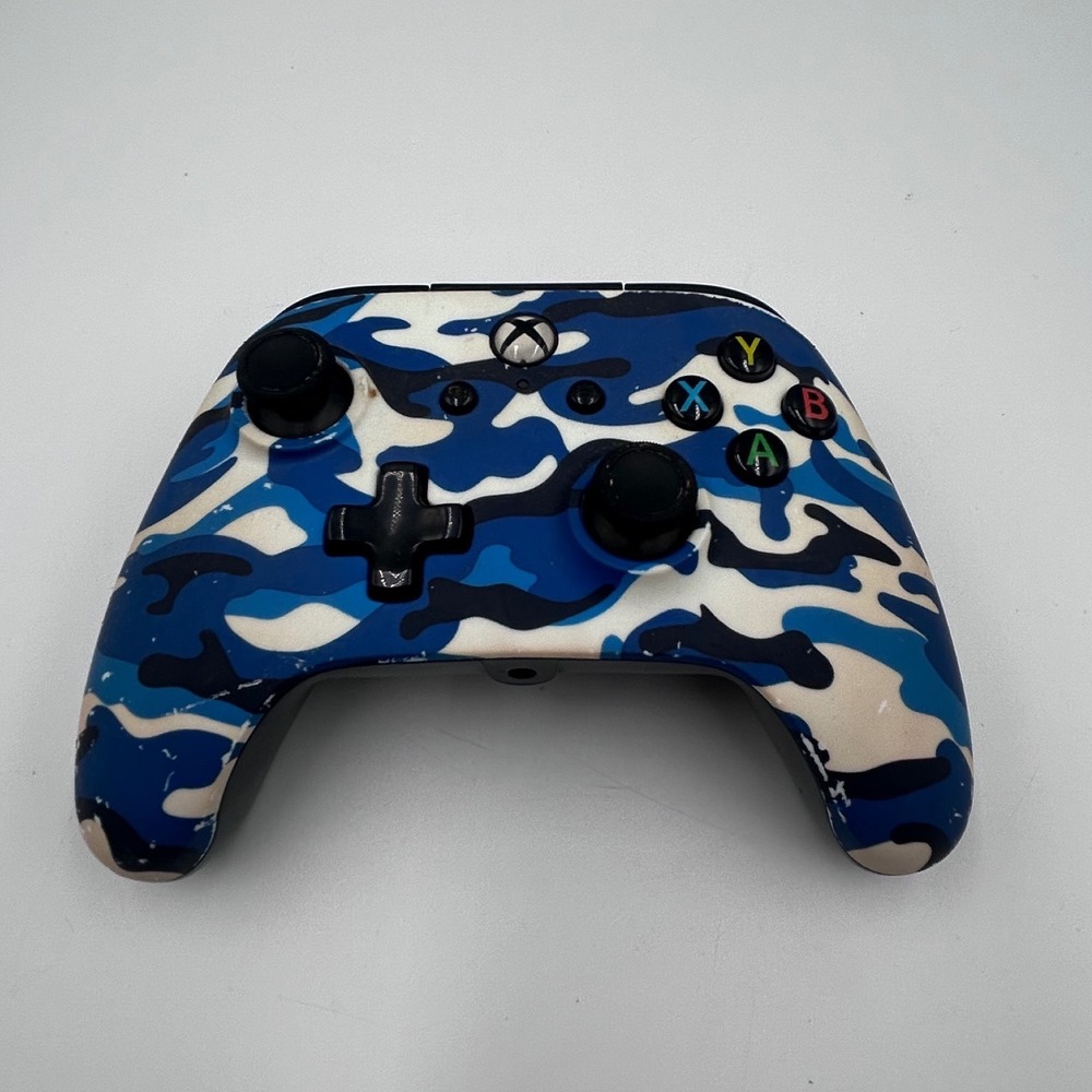 PowerA Xbox Series X S One Wired Controller Blue Camo 1513100-01